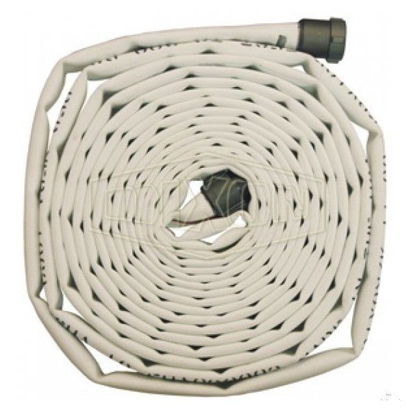 500 Single Jacket Fire Hose, 1-1/2 in, NST NH, 75 ft L, 225 psi Working, Polyester, Domestic